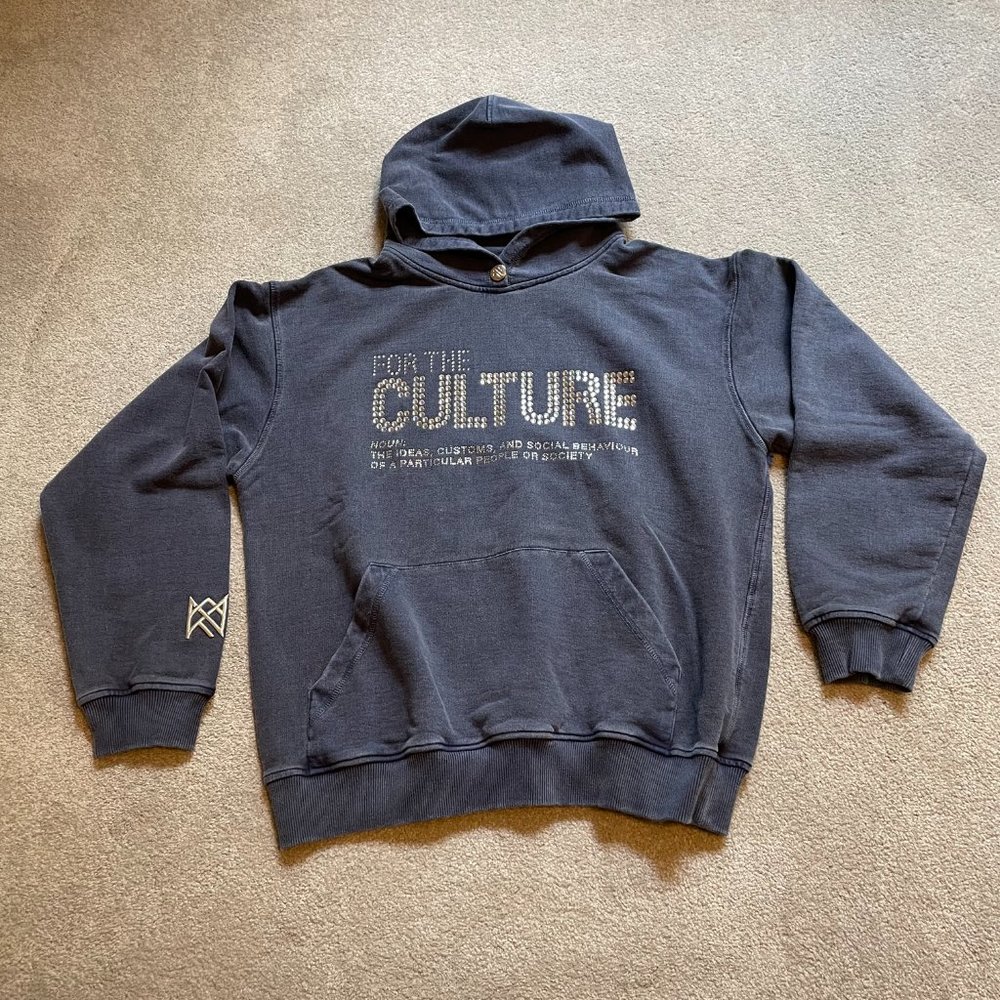 Real Artistic People For The Culture Crystal Hoodie Adult Small Navy Pullover